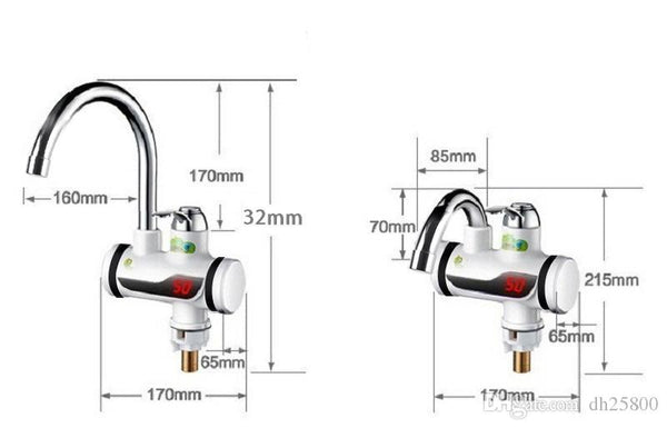 Hot Water Tap Instant Heating Faucet, Electric Geyser, Shock Proof Digital Display with Shower Head for kitchen and bathroom, Water Geezer
