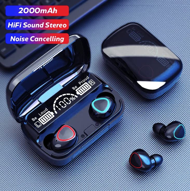 M10 TWS Wireless Earbuds with Charging Power Bank & LED Display 3D Touch Bluetooth Headset